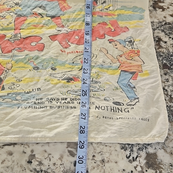 Vintage Golfers Crying Towel - Picture 4 of 5